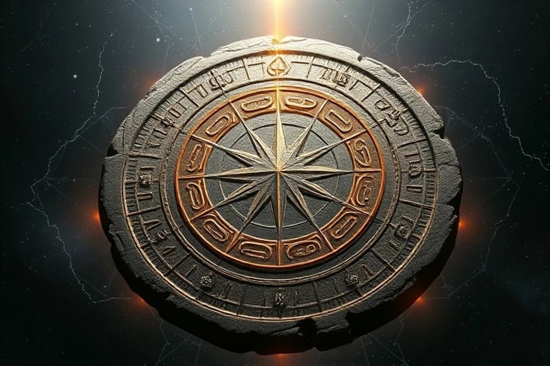 Abstract rendering of ancient and modern astrological connection