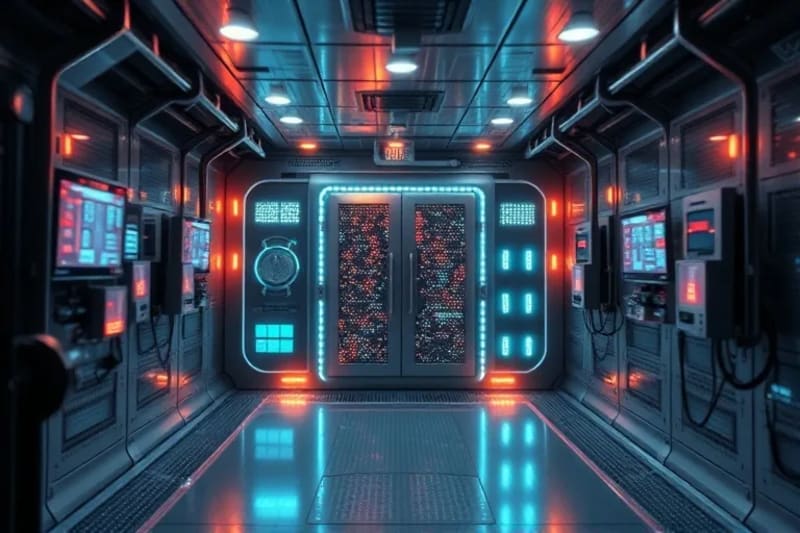 Centro de datos seguro con proyecciones holográficas de algoritmos