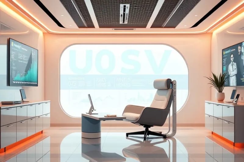 3D render of a futuristic wellness clinic