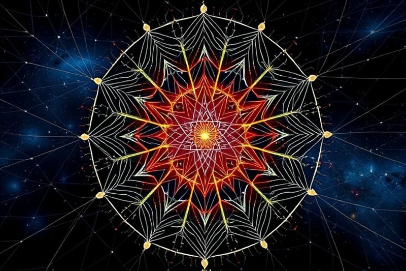 Abstract representation of neural networks interpreting symbols, with data streams flowing and interconnected nodes glowing with information.