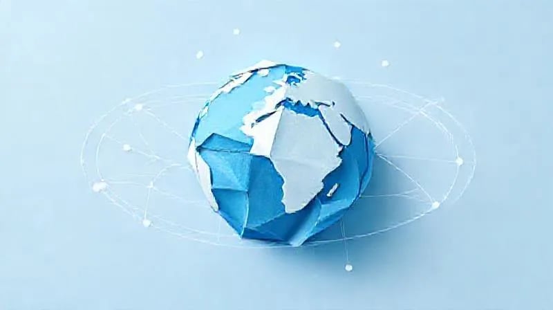 Mapa global con red legal espacial