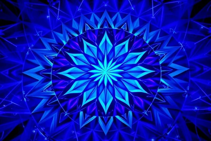 Abstract fractal art showing cosmic geometric patterns