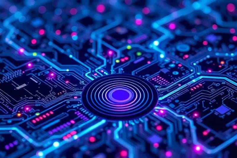 Abstract 3D render of a vast, interconnected neural network representing the internet, with glowing pathways and data streams. A subtle distortion or ripple effect in the center suggests a hidden anomaly or glitch within the system.