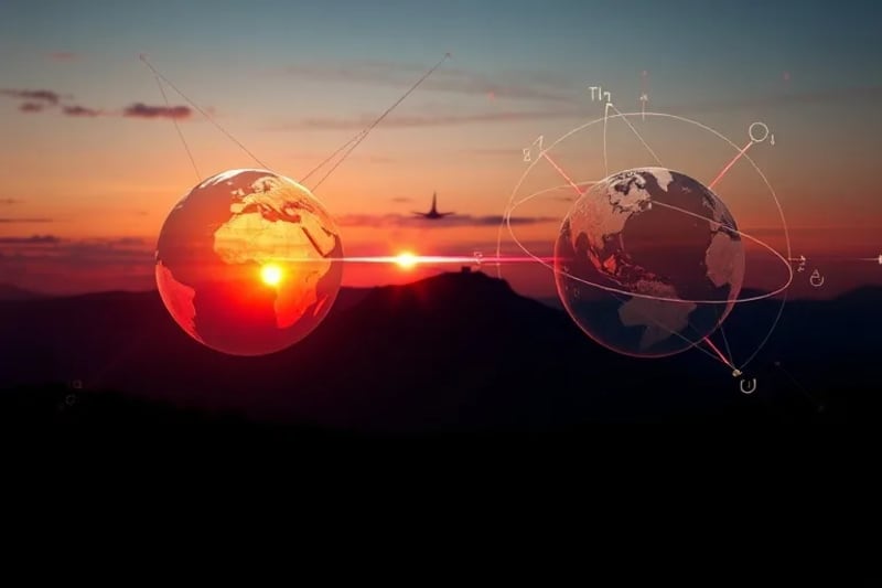 Diagrama vectorial de una trayectoria espacial optimizada
