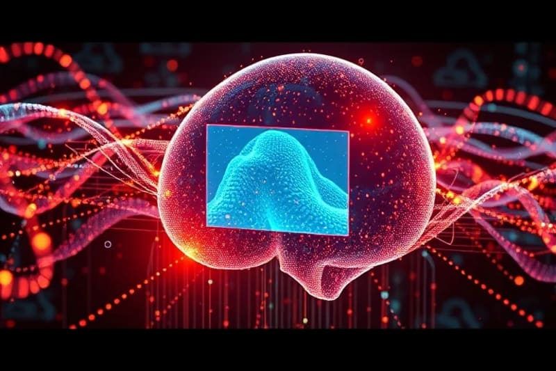 Representación abstracta de inteligencia artificial procesando datos de imagen.