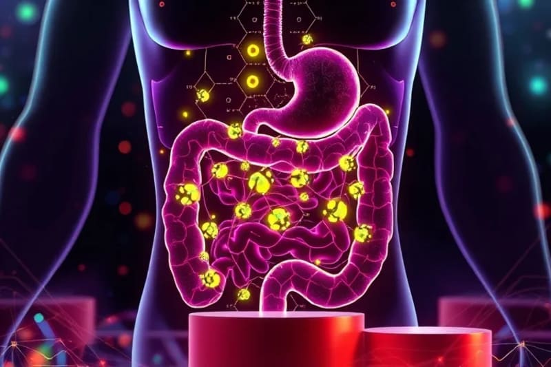 Representación abstracta del sistema digestivo y su conexión con el rendimiento