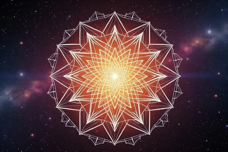 Abstract 3D render of dynamic energetic frequencies and vibrations forming complex patterns, representing the Law of Attraction.