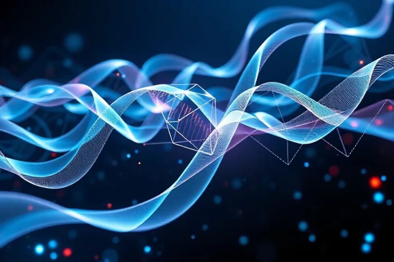Abstract representation of sound waves and emotional impact