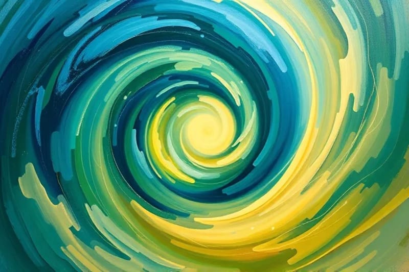 Abstract art of swirling emotional balance