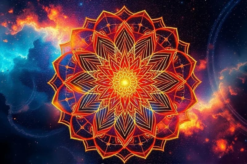 Representación abstracta del Chi fluyendo entre elementos físicos y virtuales