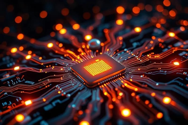 Abstract 3D render of interconnected neural pathways and glowing data streams, symbolizing the complex architecture of artificial intelligence.
