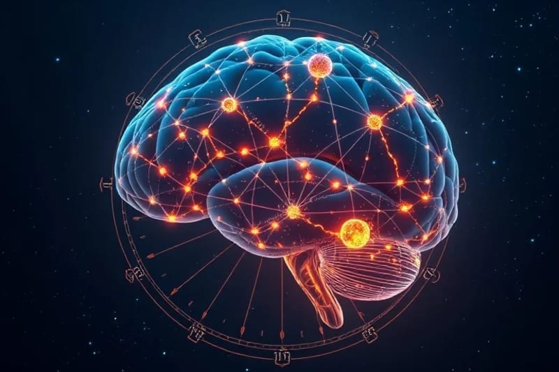 Conexión cerebral con datos cósmicos IA