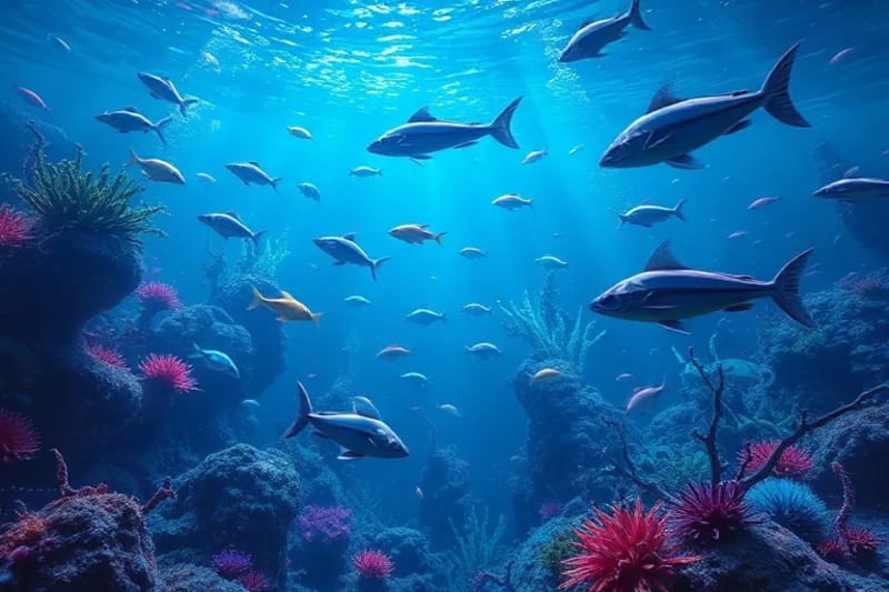 Sensores submarinos y dispositivos de monitoreo con IA para la detección de vida marina