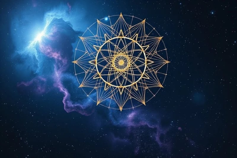 Cosmic and neural pathways merging, symbolizing psycho-astrology and the human psyche's connection to the universe.