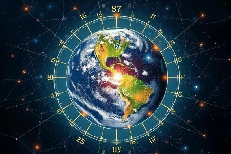 Red cuántica con planetas y energía