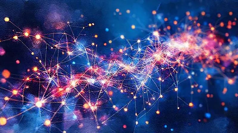 Representación abstracta de vías biológicas y flujos de datos digitales
