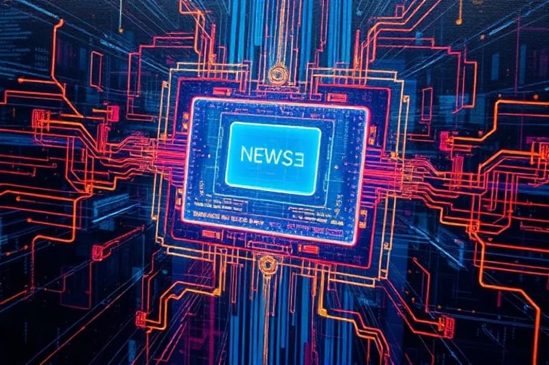 Intricate blueprint of a frequency-hopping device surrounded by data streams