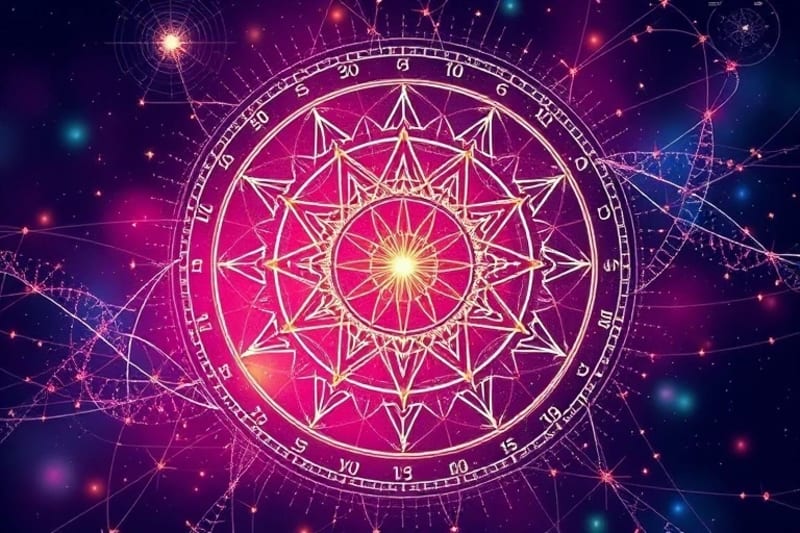 Abstract 3D render of quantum particles forming reality, illustrating interconnectedness