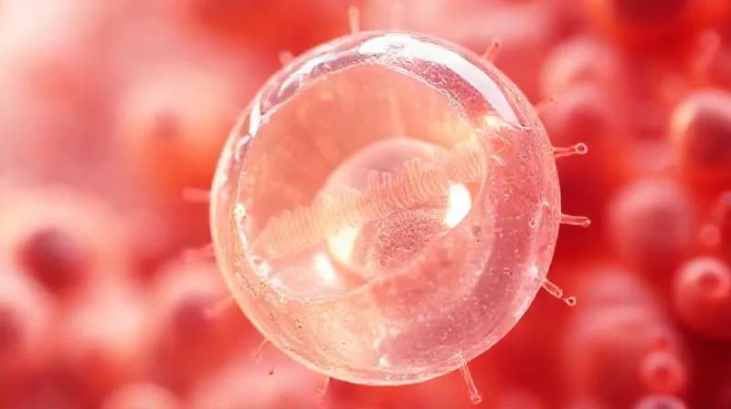 Healthy cell with prominent telomeres