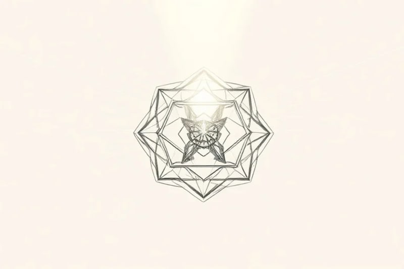 Abstract 3D render of a crystalline structure refracting light, symbolizing subtle energies and altered states.