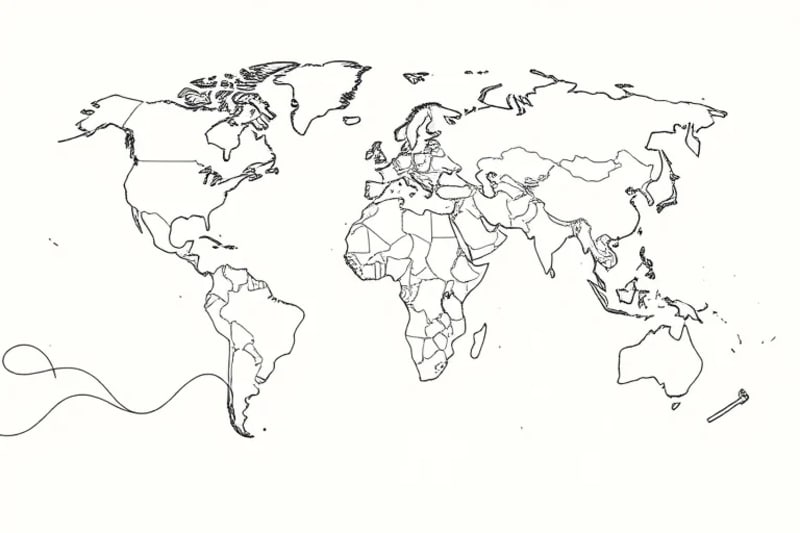 Mapa global con redes de agua y puntos de conflicto