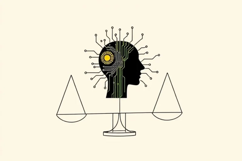 Balanza de justicia digital y ética en la inteligencia artificial