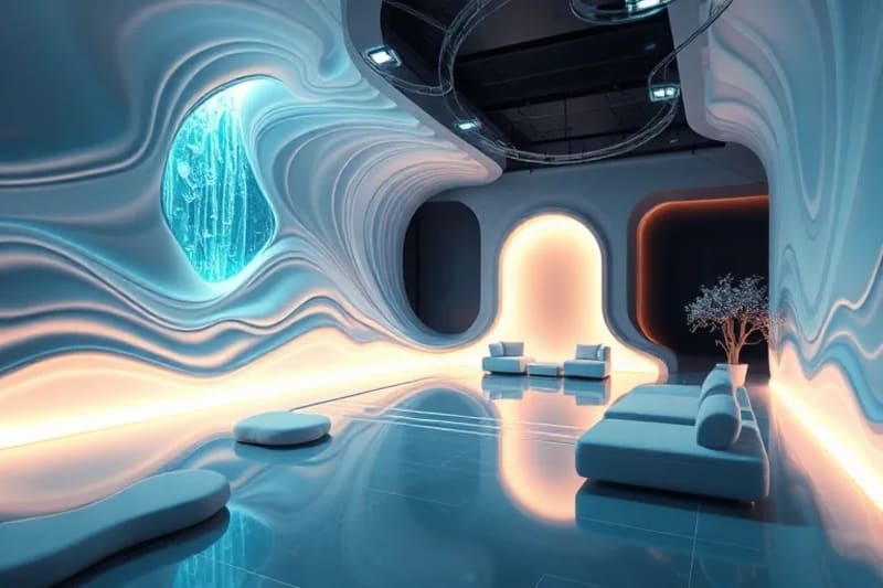 Modelo 3D de un espacio arquitectónico curativo