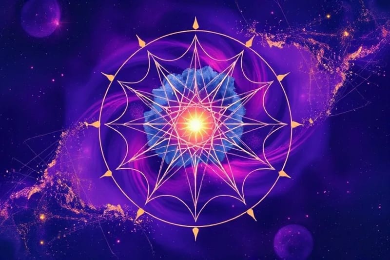 Abstract energy patterns representing quantum manifestation