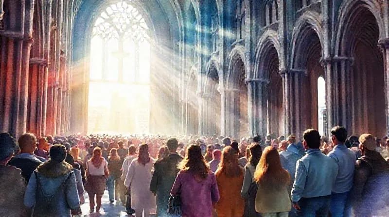People seeking spiritual solace
