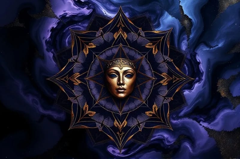 Abstract dark and light shapes symbolizing the shadow