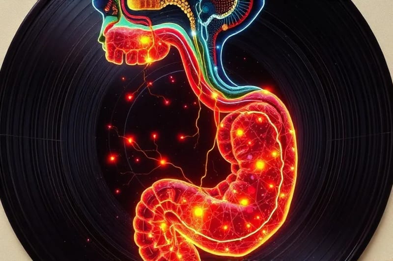 Representación digital de vías interconectadas que simbolizan la relación entre la salud oral y los sistemas corporales.