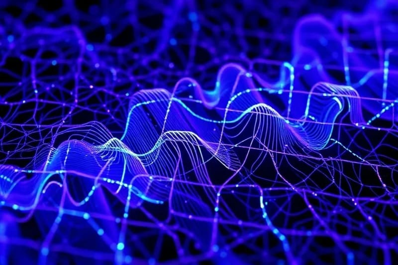 Abstract neural network resembling sound waves, symbolizing the neurological impact of music and collective emotion.