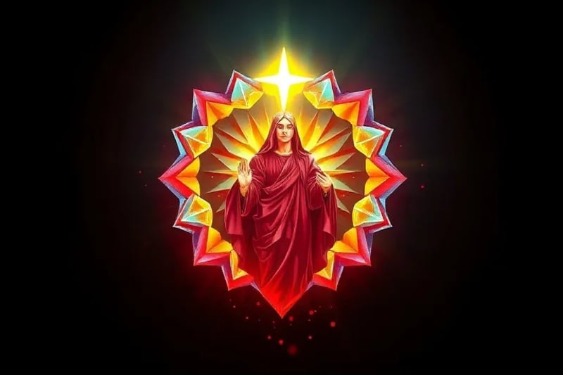 Rosario brillante repeliendo energías negativas