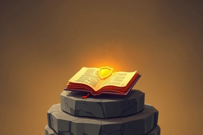 Ilustración de la desinformación digital y un escudo protector