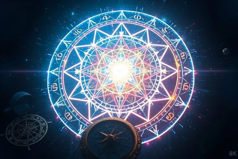 The Interconnectedness of Esoteric Astrological Concepts Holographic representation of esoteric symbols and astrological tools
