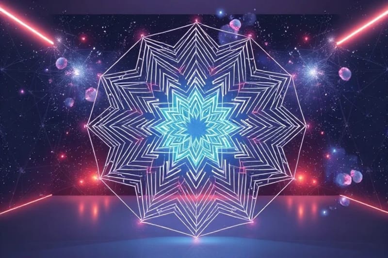 Flujo de energía Chi en un espacio de trabajo virtual