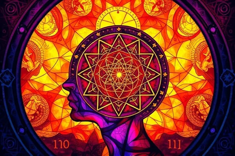 Ilustración vibrante de un campo áurico humano, compuesto por múltiples capas de energía luminosa, interconectado con patrones de geometría sagrada, que irradia equilibrio y vitalidad. Colores suaves y fluidos.