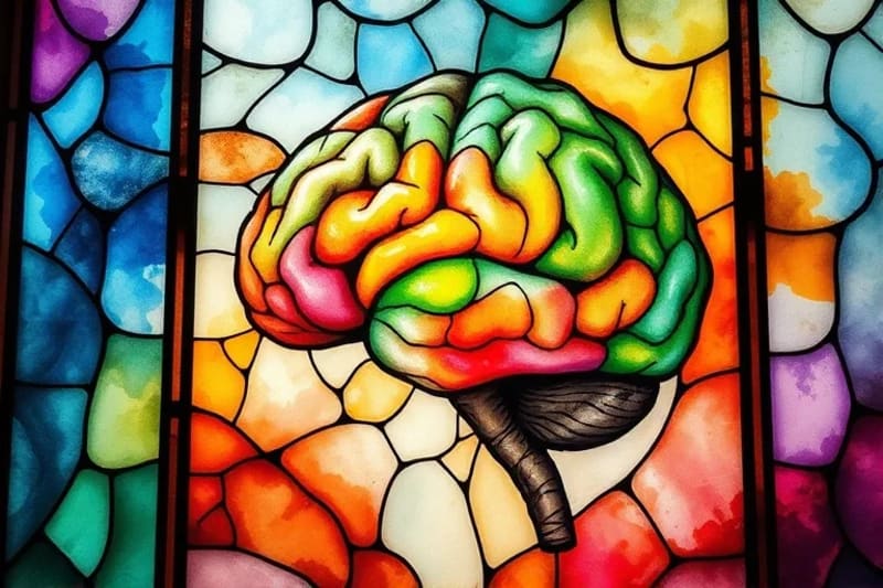 Ilustración abstracta de vías neuronales con colores suaves que transmiten tranquilidad y neuroplasticidad.