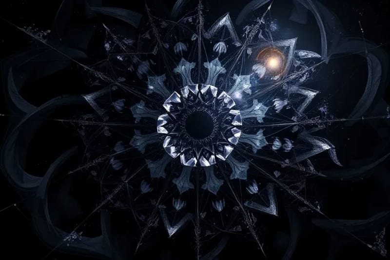 Abstract digital painting of dark and light swirling forms, symbolizing the unconscious and conscious mind merging.