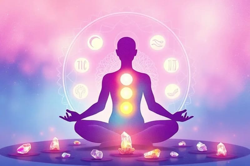 Meditación con cristales para equilibrar los chakras