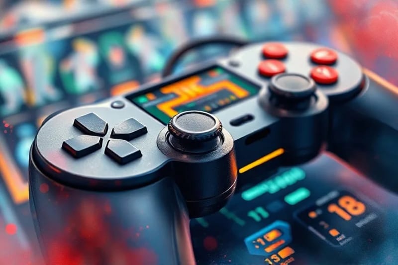 3D render of a futuristic gaming controller with Greek motifs
