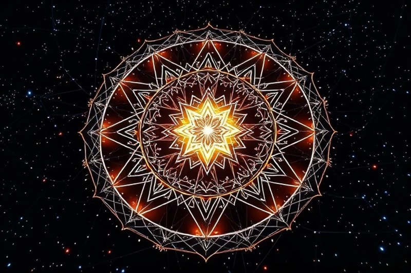 3D Render of a futuristic digital loom weaving threads of light into a complex tapestry, symbolizing the AI process of extracting meaning from disparate dream elements and symbols.