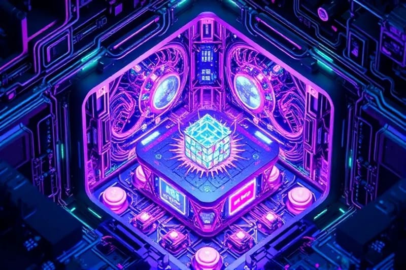 Representación abstracta de un procesador cuántico