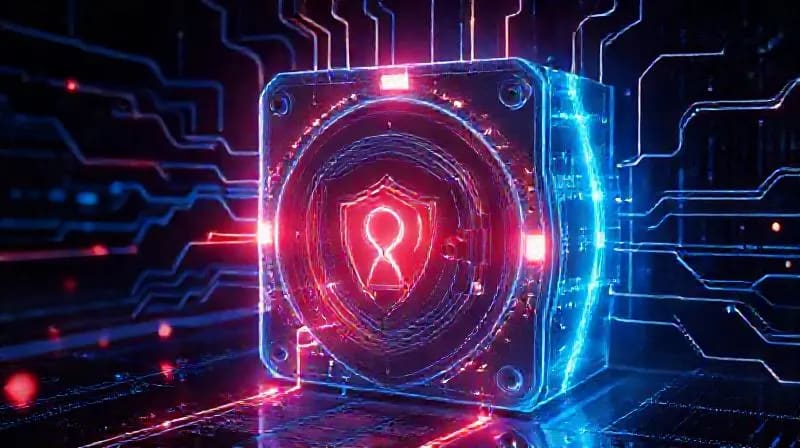 A stylized, secure digital vault or fortress, conceptually representing mental privacy. It's surrounded by a complex network of glowing data lines, with some lines attempting to breach its defenses while others are clearly blocked. The vault has a translucent, protective shield effect, emphasizing security and the abstract nature of consciousness.