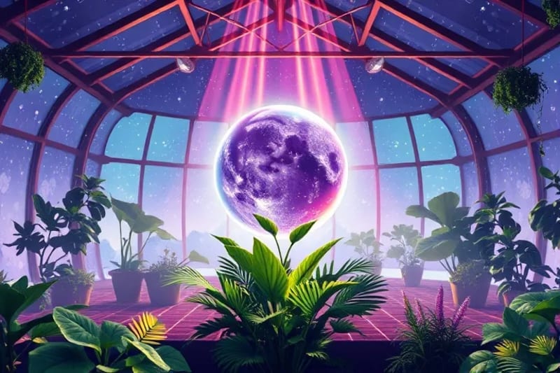 Invernadero futurista y conexión celestial