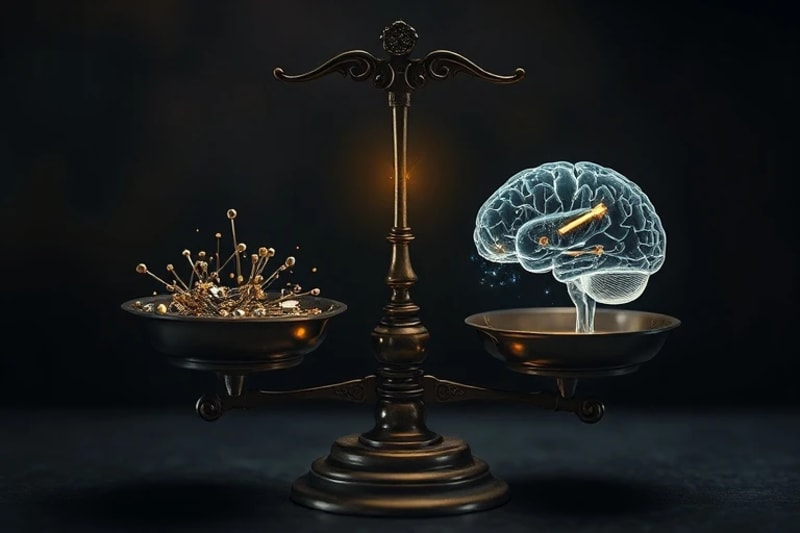 Ethical scales balancing data and human brain