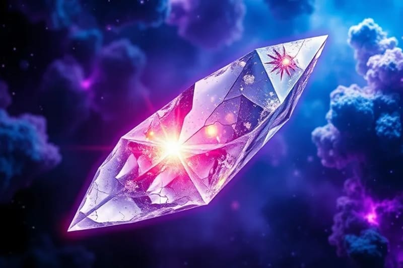 Symbolic crystal representing Eris's disruptive energy