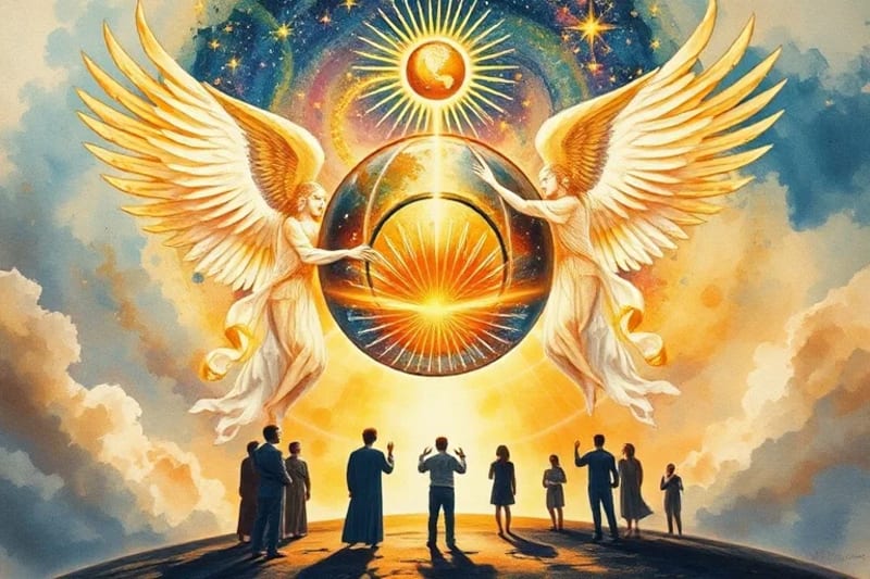 Representación artística de la armonía universal