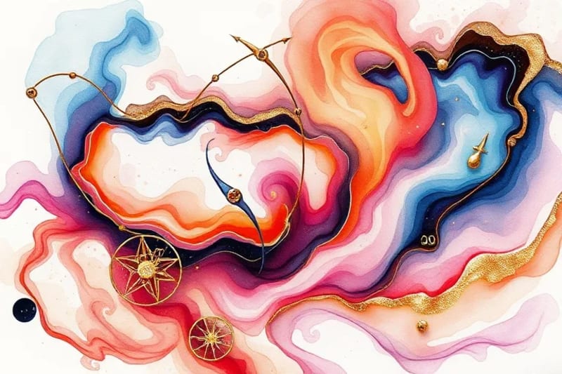 Artistic representation of elemental balance