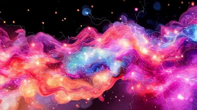 Pintura abstracta de acuarela que representa el equilibrio hormonal, la fuerza y la claridad mental.